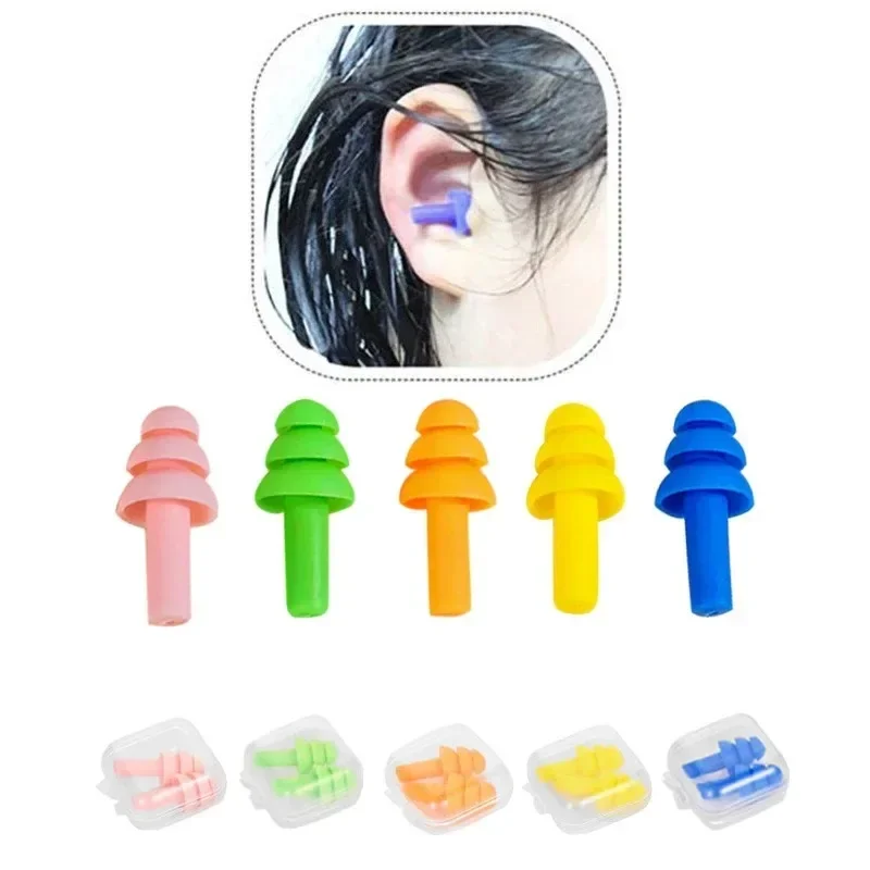 Bouchons d'oreille en silicone souple pour la natation, bouchons d'oreille de sommeil réutilisables, réduction du bruit, étanche, universel, haute qualité, vente en gros, 20 paires