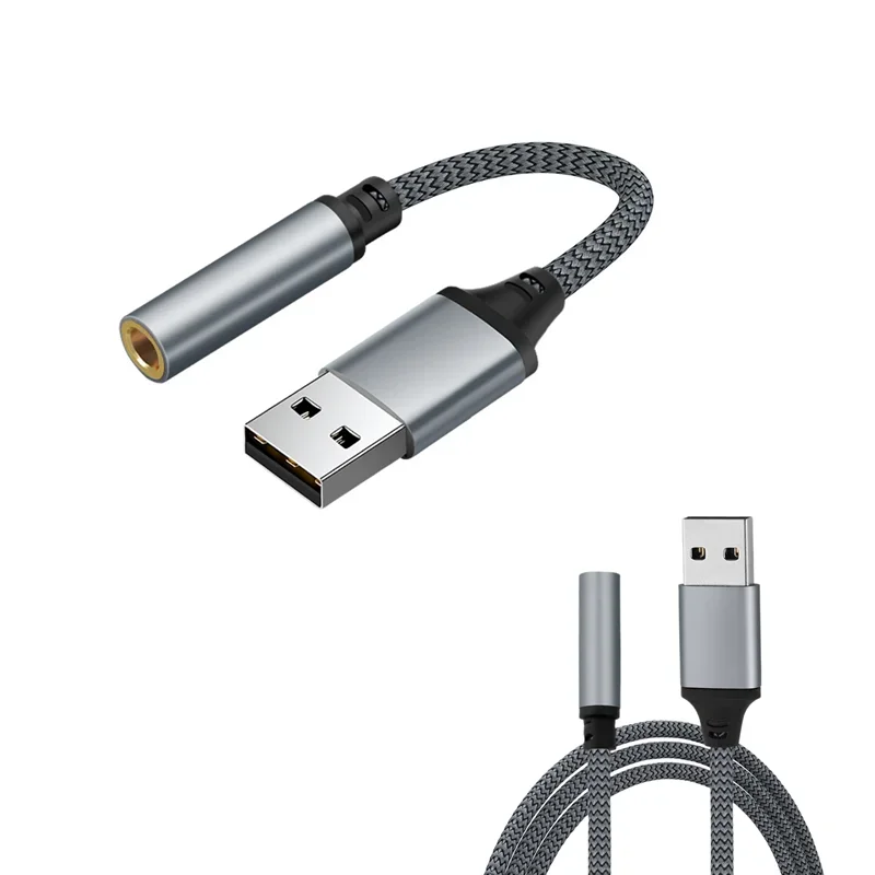 

3.5mm Jack Female USB External Sound Card Audio Adapter Headphone Micphone Sound Adapter for PC Laptop USB to 3.5mm Audio Cable