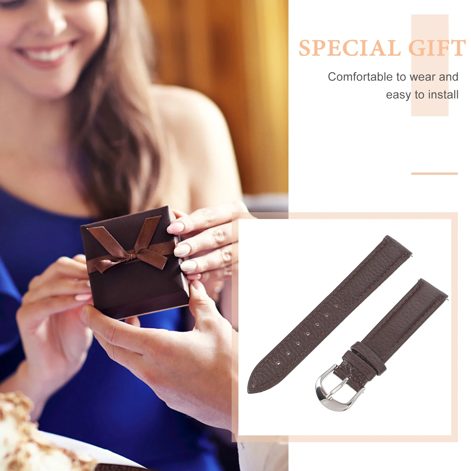 

Replace Man Wrist for Men Cowhide Watch Wristband Quick Release Strap