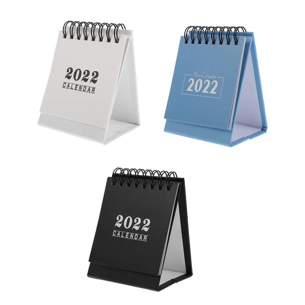 

3 Pcs 2022 Desk Calendar Schedule Planner Small Office Table Paper Note taking Practical Clear Color Portable Desk