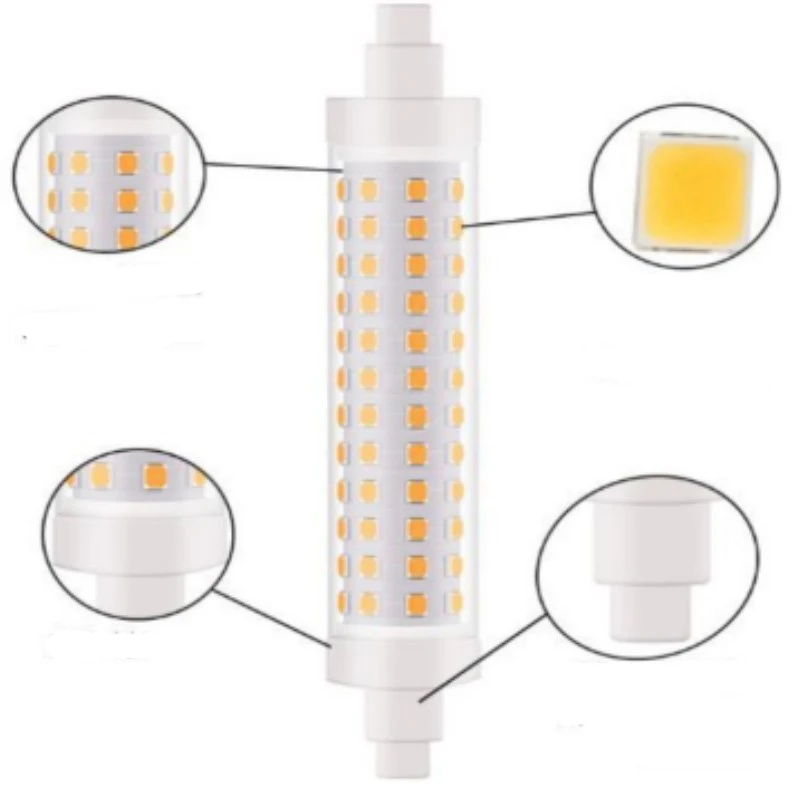 R7S 78mm 118mm 20W 30W SMD 2835 Home LED Flood Light Bulbs Replacement Halogen Lamp Living Room Energy Saving