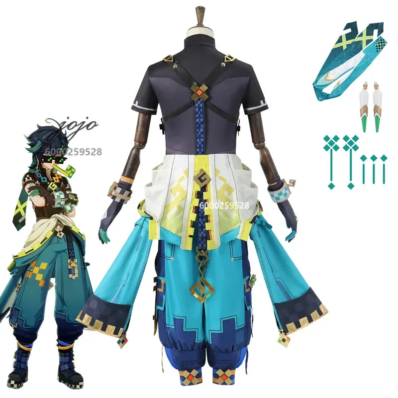 핫 게임 원신 임팩트 키니치 코스프레 의상 가발 신발 풀세트 애니메이션 롤플레잉 할로윈 파티 코믹콘 의상 sk;m1