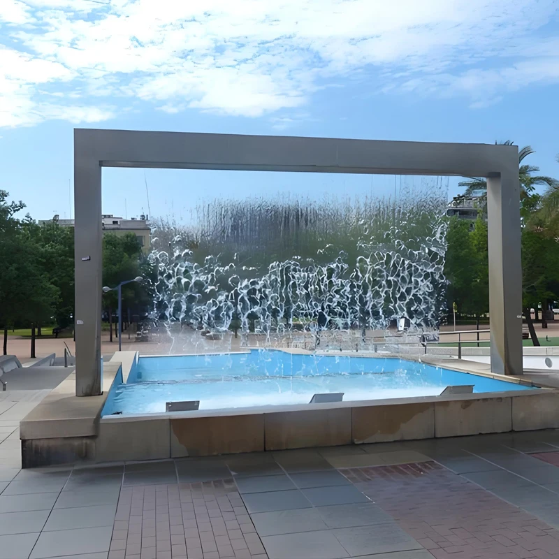 

Water curtain fountain water wall home garden ornament artificial glass waterfall