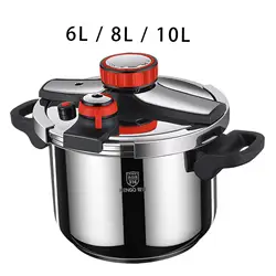 Mini Pressure Cooker Cookware High Pressure Cooking 304 Stainless Steel for All Hob Types Opening and Closing Deep Pressure Pan