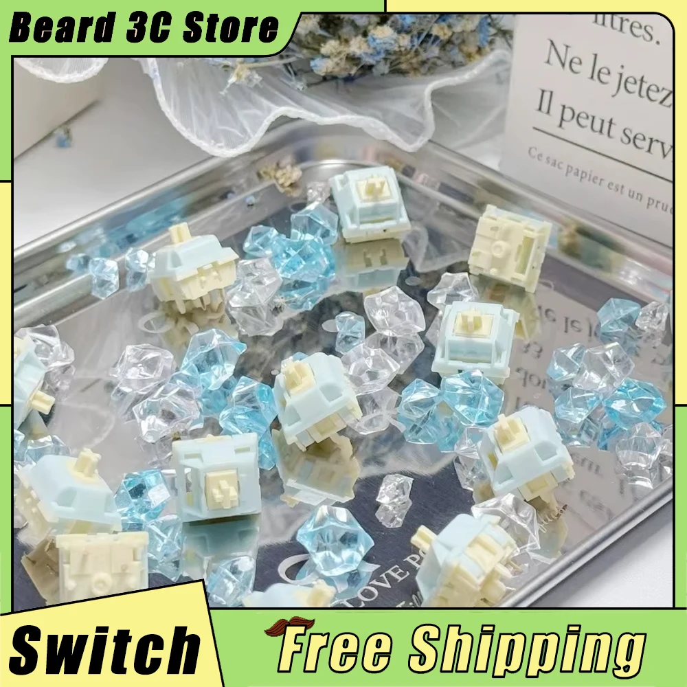 

Keygeek Blue Cheese V2 Switches Mx Structure Linear Switch Accessory Customized For Mechanical Gaming Keyboards 70/90/110pcs