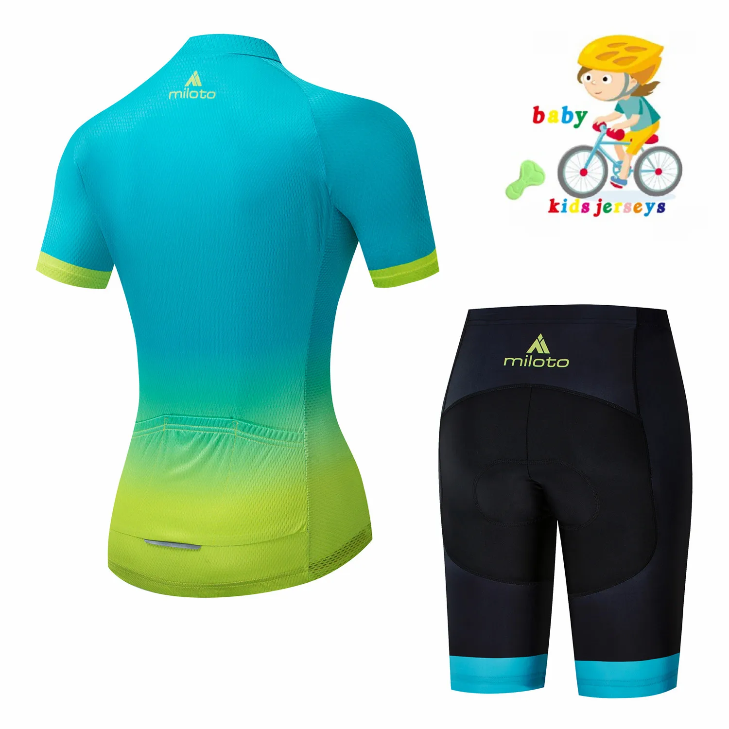 MILOTO-Kids Cycling Jersey Set, Children\'s Clothing, Road Bike Shirts, Bicycle Pant, MTB Outdoor Clothes, 2021