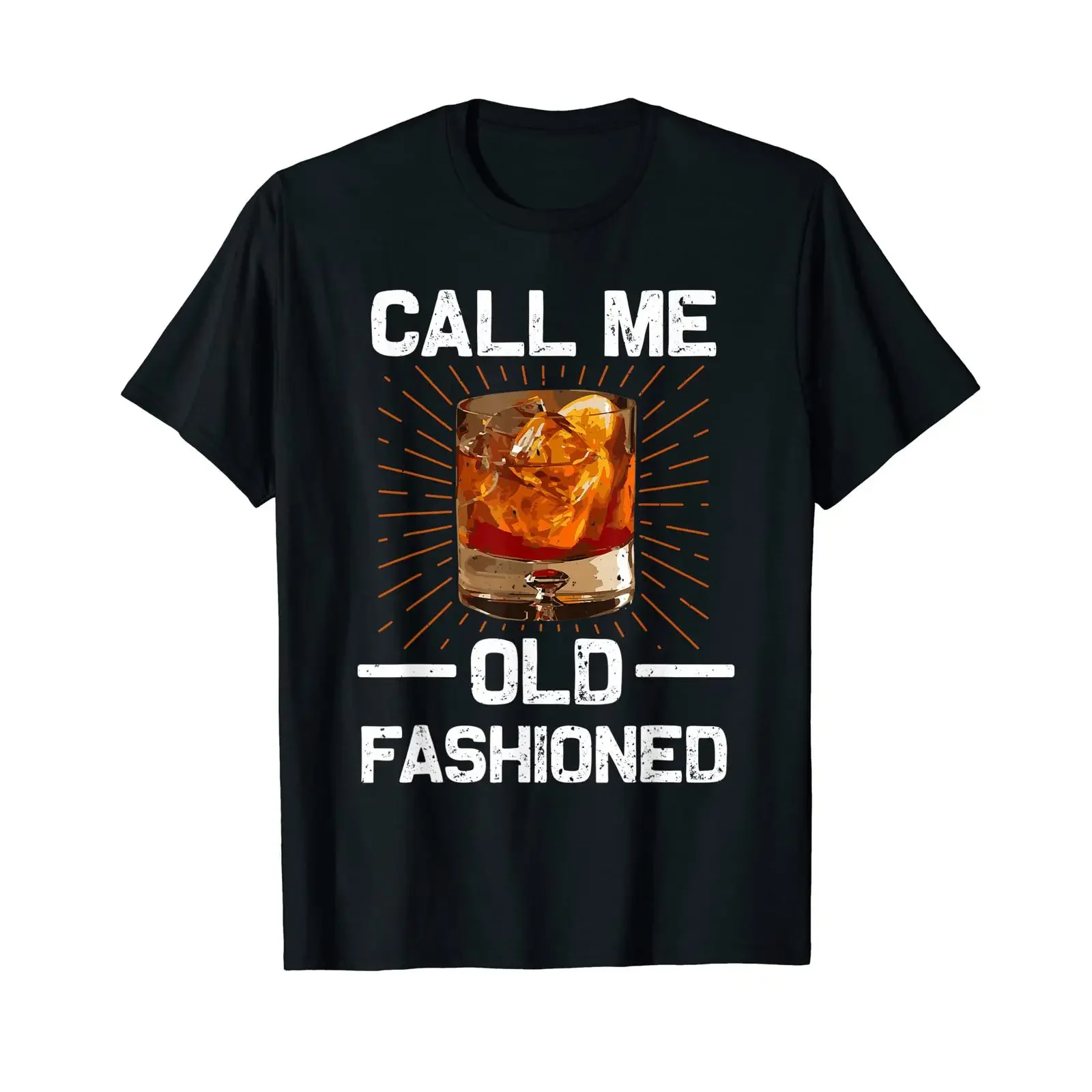 Vintage Call Me Old Fashioned T Shirt Whiskey Lover vintage Washed Versatile homme Unisex Casual Soft fashion Stretched