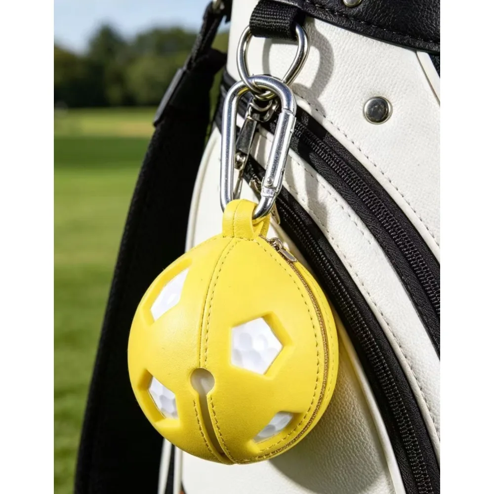 Golf Silicone Ball Cover 1 Pack Golf Ball Protective Cover, Golf Silicone Protective Cover, with Mountaineering Hook
