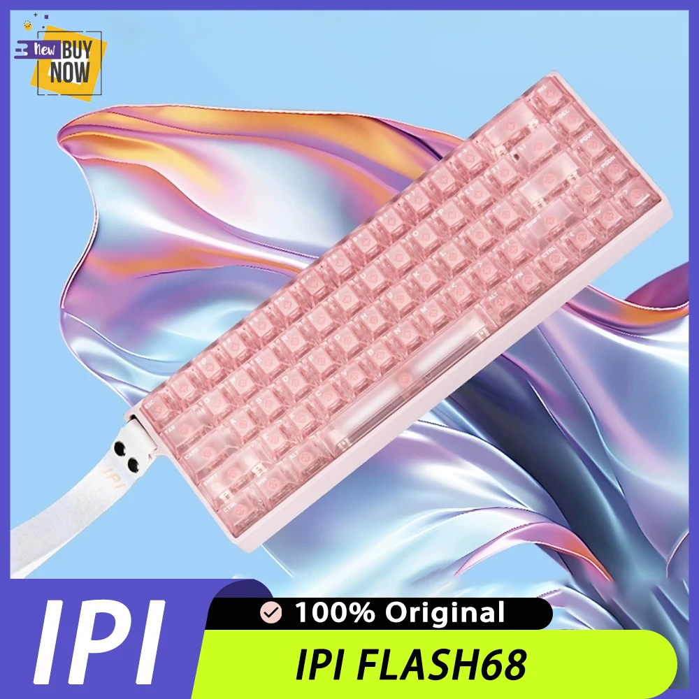 Teclado mecánico IPI FLASH68 de aleación de aluminio, interruptor magnético de velocidad de orina de 8k, teclado Esports con cable, accesorios para jugadores de PC, regalo