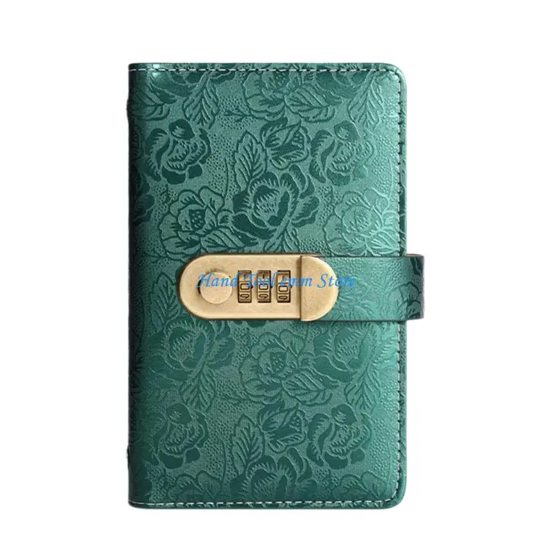 H37F 50 Pockets Cash Organiser Notebook Password Lock Money Collection Album for Cash