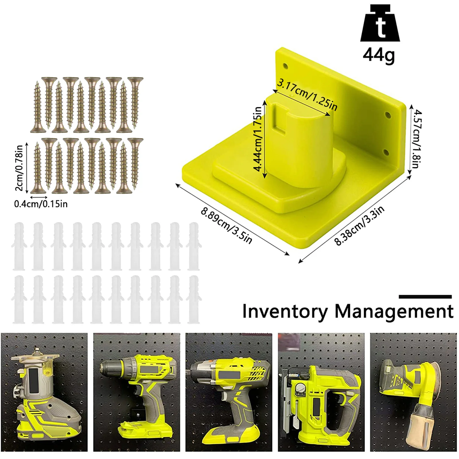 5-20Pcs Wall Mount Machine Storage Rack for Ryobi 18V Lithium Battery Holder Heavy Duty Power Tool Hanger for Workshop & Garage
