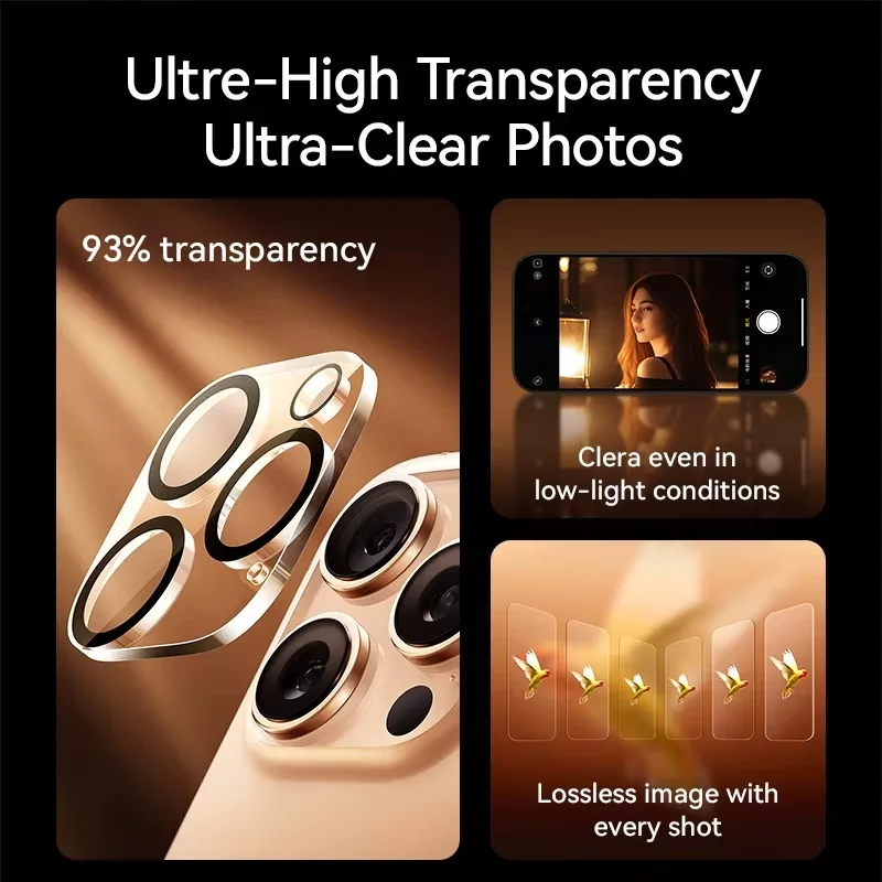 HD Lens Protective Glass For iPhone 18 17 Pro Max Back Camera Protector Tempered Glass For iPhone 16 15 14 Pro Max Len Film