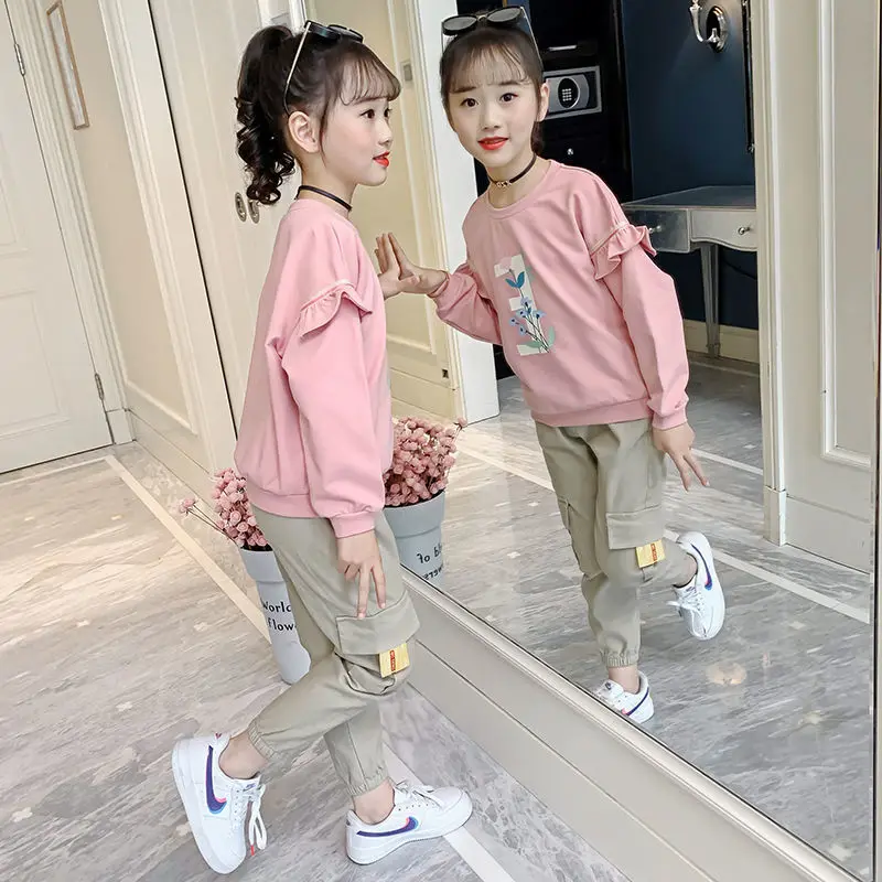 

Girls Long Sve Base irt Autumn Wear 2025 New Korean Version Medium to Large Children Faionable Top Children Versatile ...