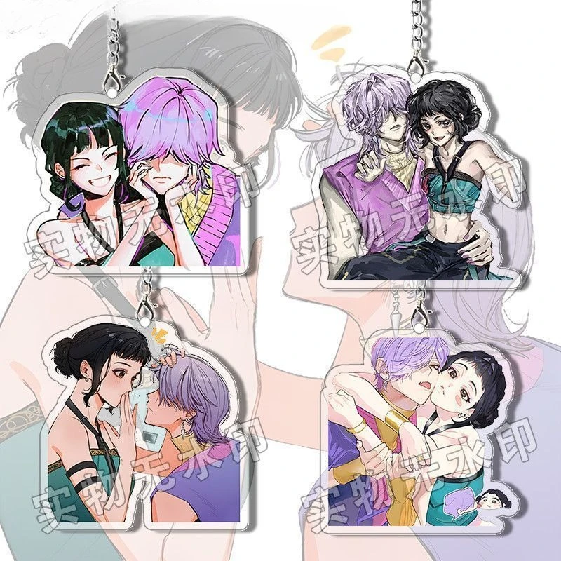

Anime Kpop Demon Cosplay Hunters Zoey Mystery Acrylic Keychain Schoolbag Pendant Gifts Role Play Props Accessories for Women Men