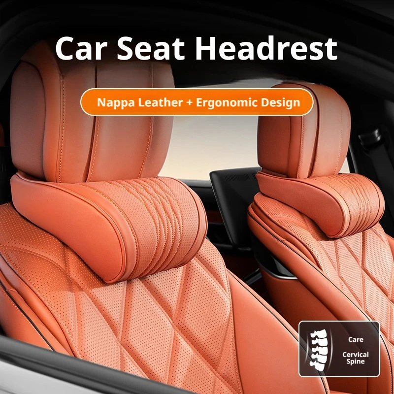 Car Seat Headrest Neck Pillow, Luxurious 3D Ergonomic Travel Neck Rest, Soft Fluffy Comfortable Neck Support, Memory Foam - view 2