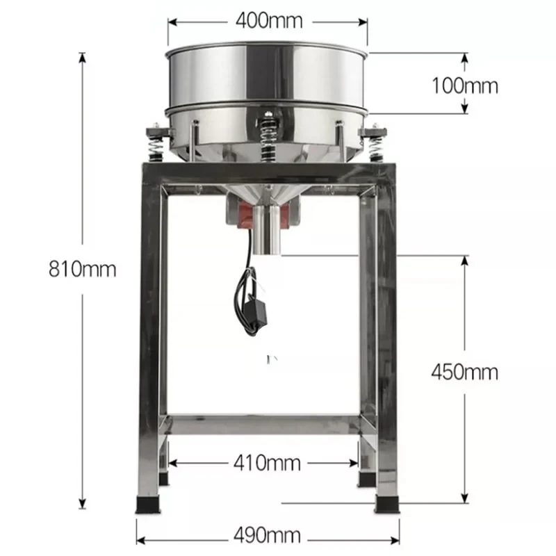 

50CM Vibrating Screen, 220V/110V Electric Vibrating Screen, Powder Processing Machine, Electrostatic Spray Coating S(Customized)