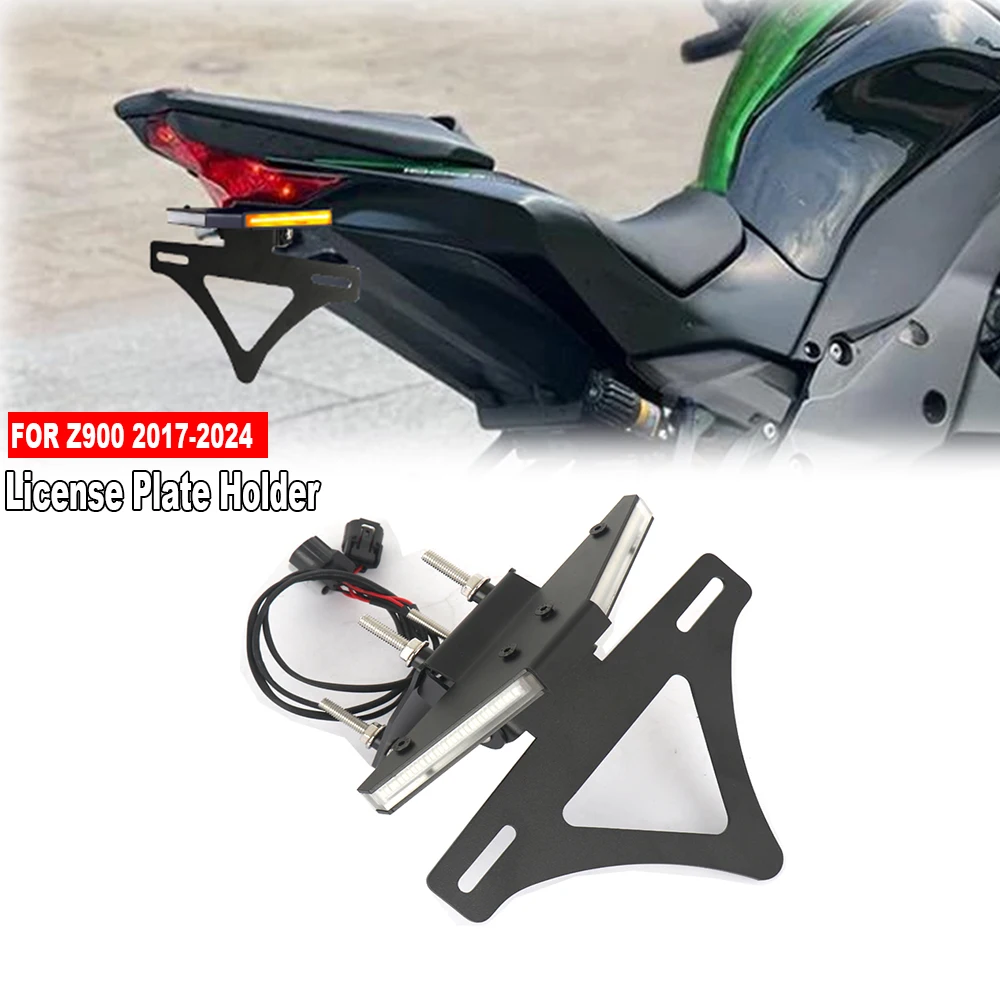 

License Plate Holder For Kawasaki Z900 Z 900 2017-2024 Motorcycle Tail Tidy Bracket Fender Eliminator Tailstock