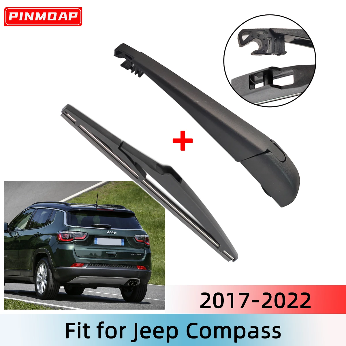 1/2PCS Heckscheibenwischerblatt Wischerarm Kit für Jeep Compass 2017-2022 Windschutzscheibe Windschutzscheibe Heckscheibe