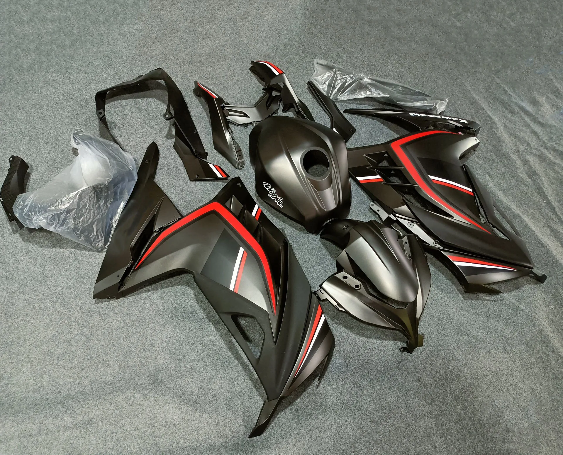 Motorcycle Fairing Kit Fit For Ninja250 Ninja300 EX300 Ninja 300 2013-2017 Bodywork Set High Quality Abs Injection Matt Black