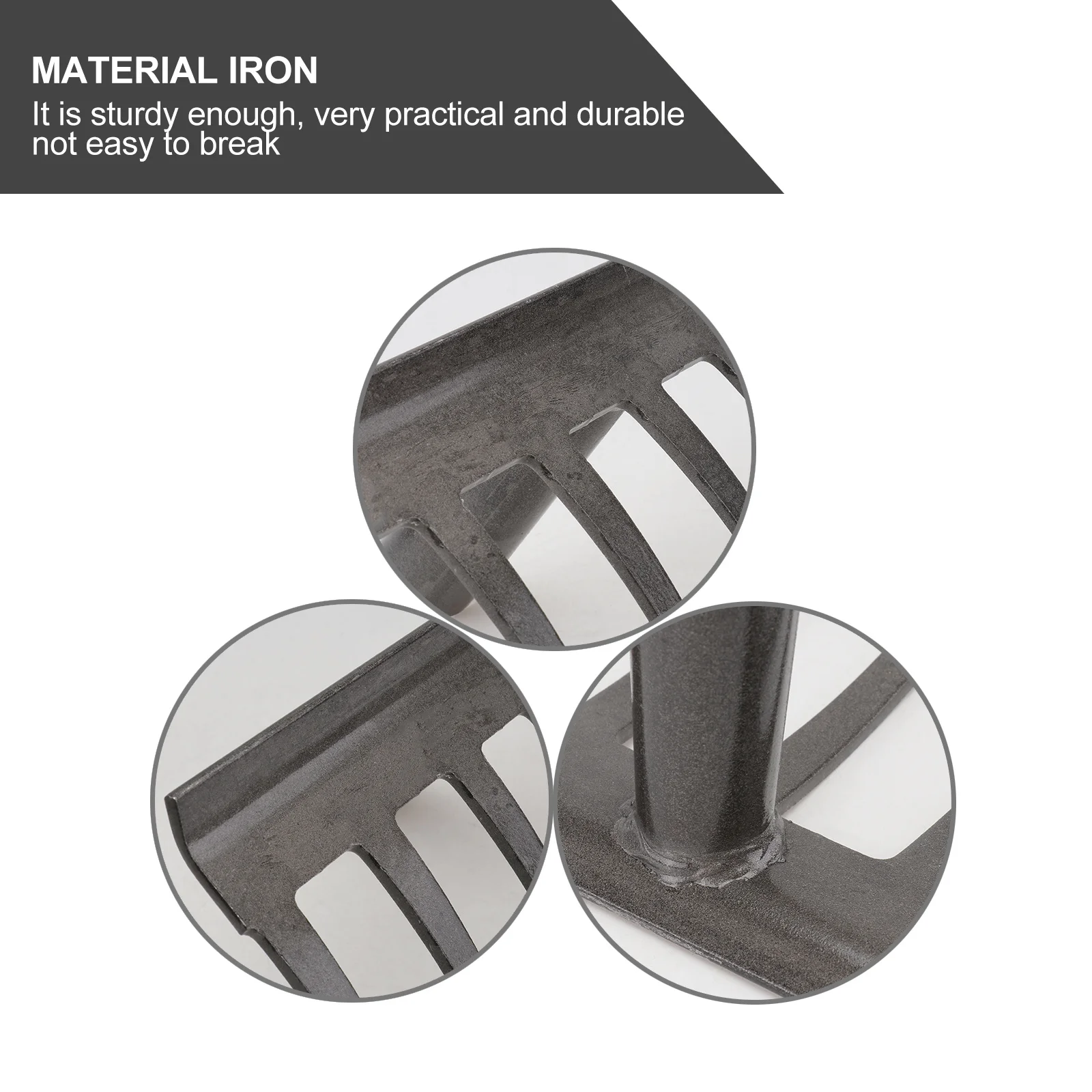 

1Pcs Agricultural Grass Rake Durable Sturdy Garden Tool Practical Soil Loosening Weeding Fallen Leaf Collection Iron Rake