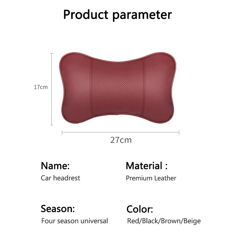 Leather Car Headrest For Chevrolet Spark Captiva Cruze Tracker Epica Nubira Malibu Optra Memory Cotton Neck Pillow Accessories