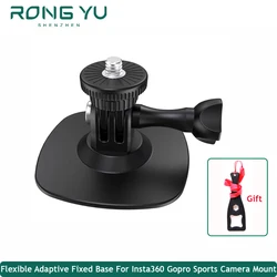 Flexible Adhesive Fixed Strong 3M Base For Insta360 Ace Pro X4 X3 ONE RS GO 3S GoPro 13 12 11 Helmet Curved Flat Surface Mounts