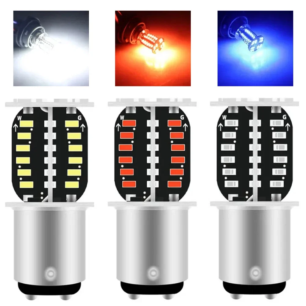 Car Turn Signal Tail Lamp Motorcycle 1157 LED Brake Light BAY15D LED 64SMD DRL Water Flashing Strobe Reversing Parking Lamp