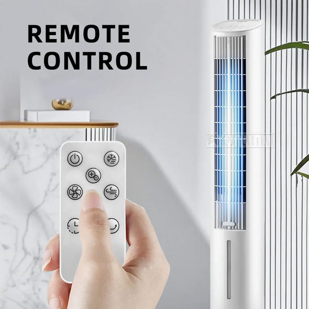 Evaporative Air Cooler, Air Cooler Fan, Cooling Fan for Home Bedroom, Mini Portable Air Cooler with Water & Ice Filling