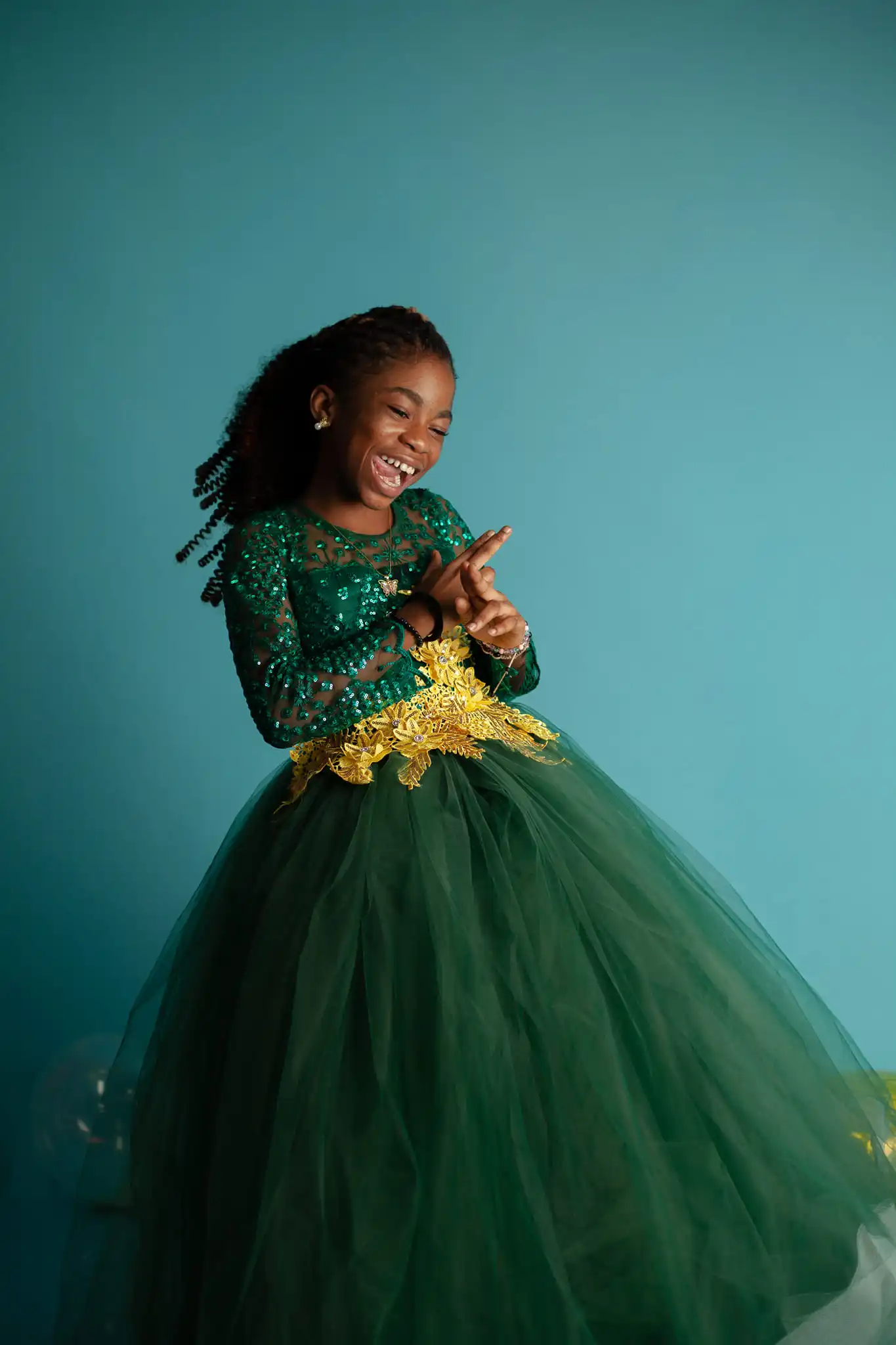 Vestidos de fiesta de cumpleaños para niños, color verde oscuro, personalizados, de manga larga, vestidos de niña de flores para boda, niñas, graduación para Navidad