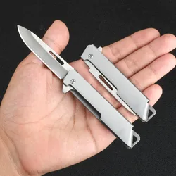 Small Self Defense Keychain Knife Outdoor Camping Fruit Paring Knife Everyday Carry Lightweight Pocket Knife Mini Unboxing Knife