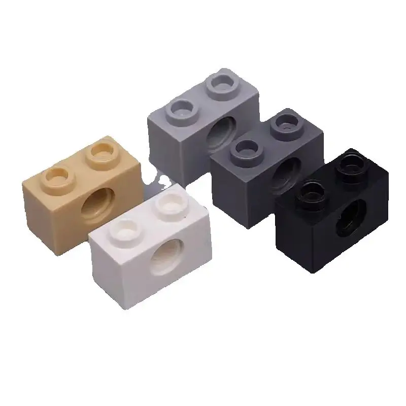 10 Stück Moc-Bausteinteile, kompatibel mit 3700 1 x 2 perforierten Diy-Partikeln, pädagogisches kreatives Kinderspielzeug