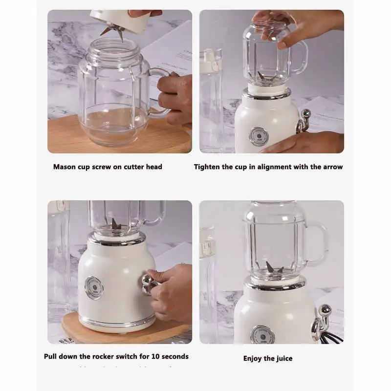 ใหม่เครื่องคั้นน้ำแบบพกพาผลไม้ Wall Breaker Retro Juicer