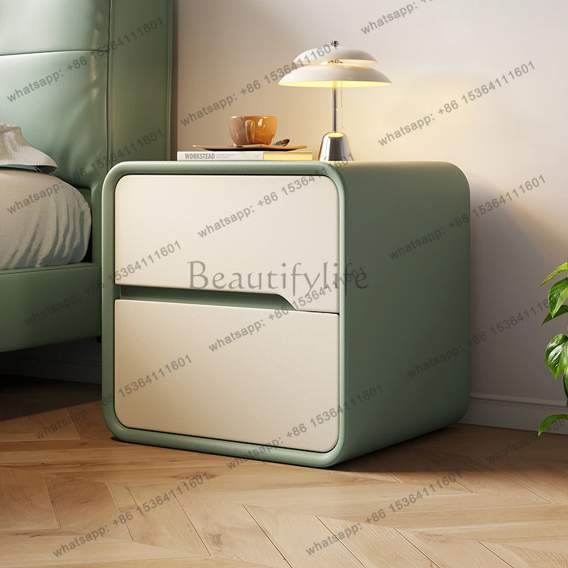 Modern Minimalist Bedroom Nightstand Internet Celebrity Cream Style Narrow Edge Small Light Luxury Creative Bedside Table