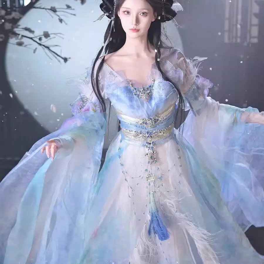 

Halloween Arrivals Garden Dream Aesthetic Super Fairy Heavy Craft Chest-High Dress Han Element Fairy Tale Style Cosplay Costume