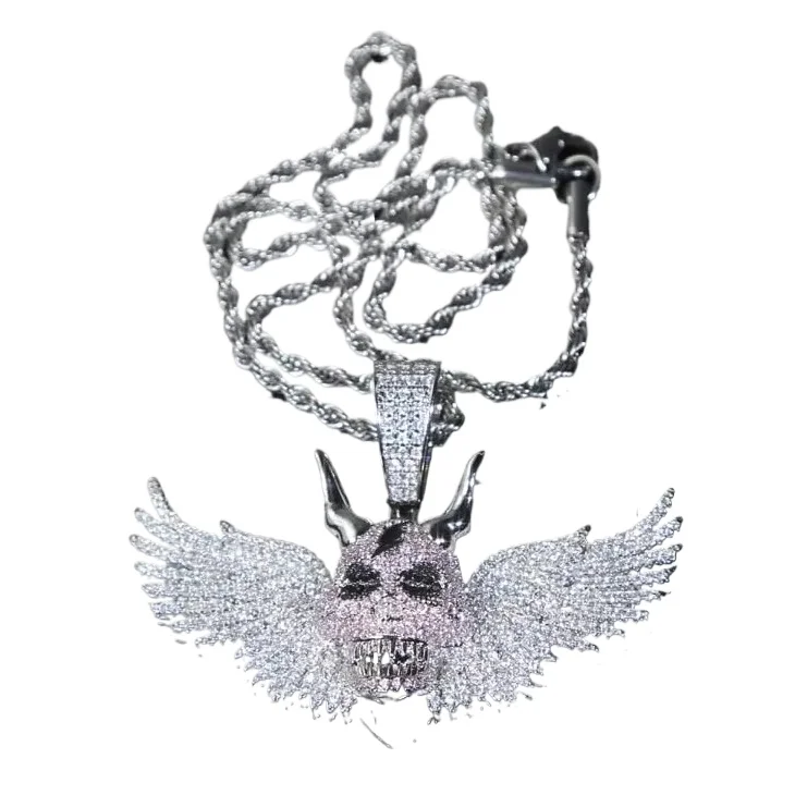 

New Skeleton Silver Punk Rock Male Designer Charm