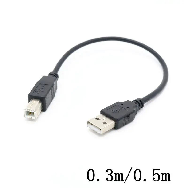 USB High Speed 2.0 A To B Male Cable for Canon Brother Samsung Hp Epson Printer Cord 0.3m 0.5m 1.5m