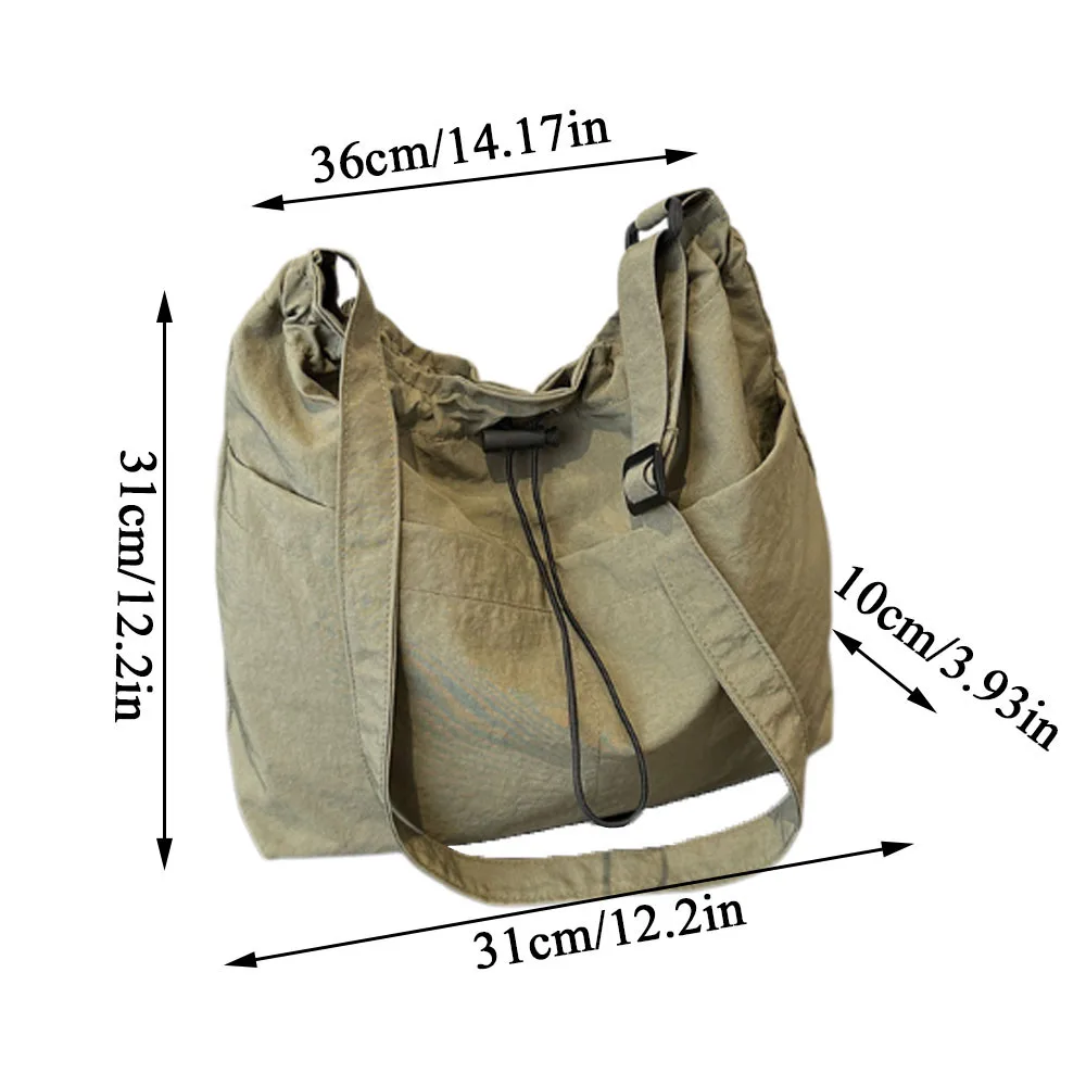 Women Canvas Crossbody Bags Large Capacity Shoulder Bags For Teenager Messenger Bag Student drawstring School Bags Woman Packet