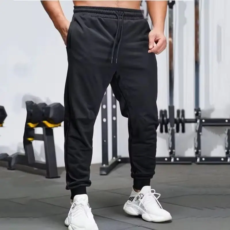 Men Women Solid Color Jogger Sweatpants Drawstring Elastic Waist Casual Trousers Multi‑color Loose Fit Gym Workout Streetwear Jo