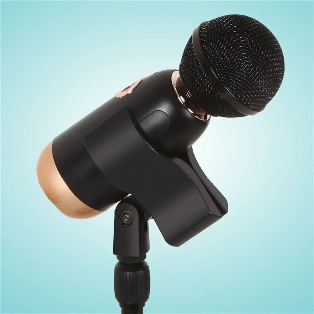 Microphone Clip Microphone Bracket Clamp Mic Clamp Holder With 3/8 Adapter For 3.2-6.8CM For Broadcast Mic Stand Clamp