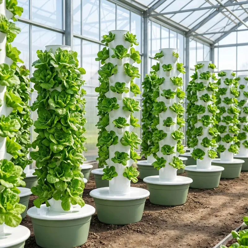 Vertical Hydroponic Growing Tower Soilless Plant Cultivation System for Greenhouse Balcony Backyard Home Garden