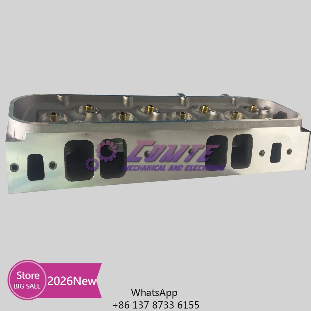 2026 New Aluminum Engine SBC GM350 Cylinder Head For Chevrolet Chevy With Straight Spark Plug