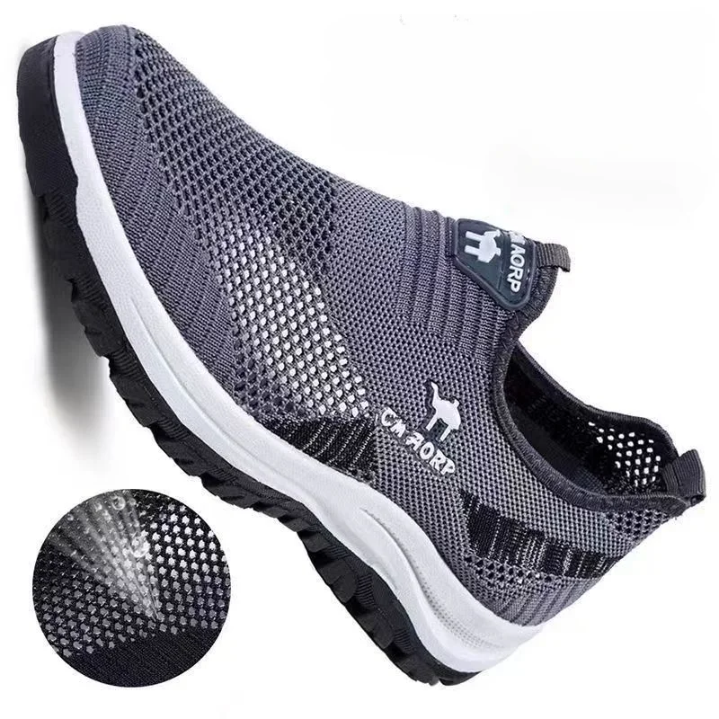 High Quality Male Sneakers 2024 Summer Breathable Mesh Shoes for Men Outdoor Travel Light Walking Flats Slip on Brand Moccasins