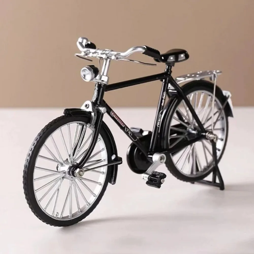 

1:10 Model Alloy Retro Bike Diecast Decoration Model Metal Toy Black Bicycle Simulation Collection Gifts Toys for boys