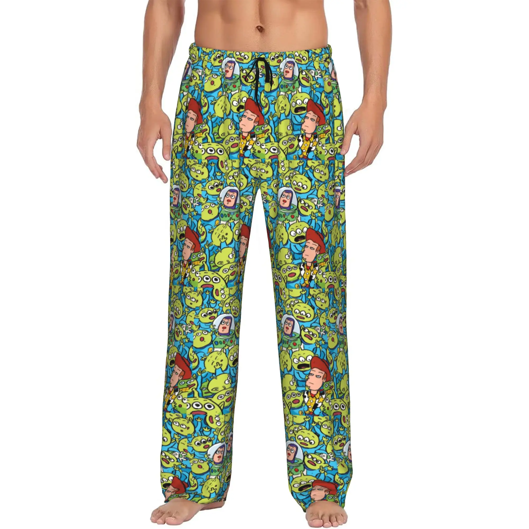 

Custom T-Toy Cartoon S-Story Pajama Pants Men's Sleepwear Lounge Sleep Bottoms Stretch with Pockets