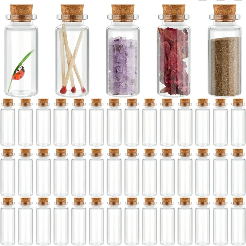 100 Stuks 5 Ml-30 Ml Mini Helder Glazen Flessen Met Kurken Leuke Wensflesjes Voor Diy Decoraties Arts bruiloft Home Party Decor