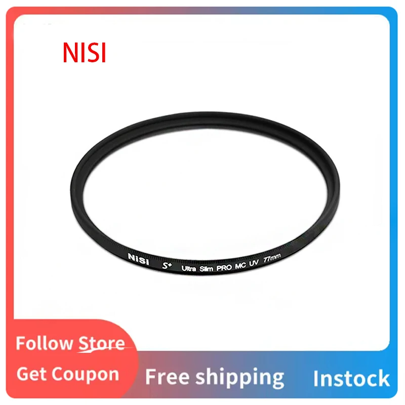 Filtre de protection UV NiSi S+ MC UV 40.5/49/52/55/58/62/66/72/77/82/86/105 MM, filtre en verre à cadre fin multi-couches