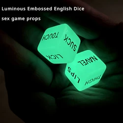 Luminous Engraved Dice Entertainment Innovative Dice Fun Cube Dice Game Suitable for Bar KTV Decorative Crafts Gift Party Favors