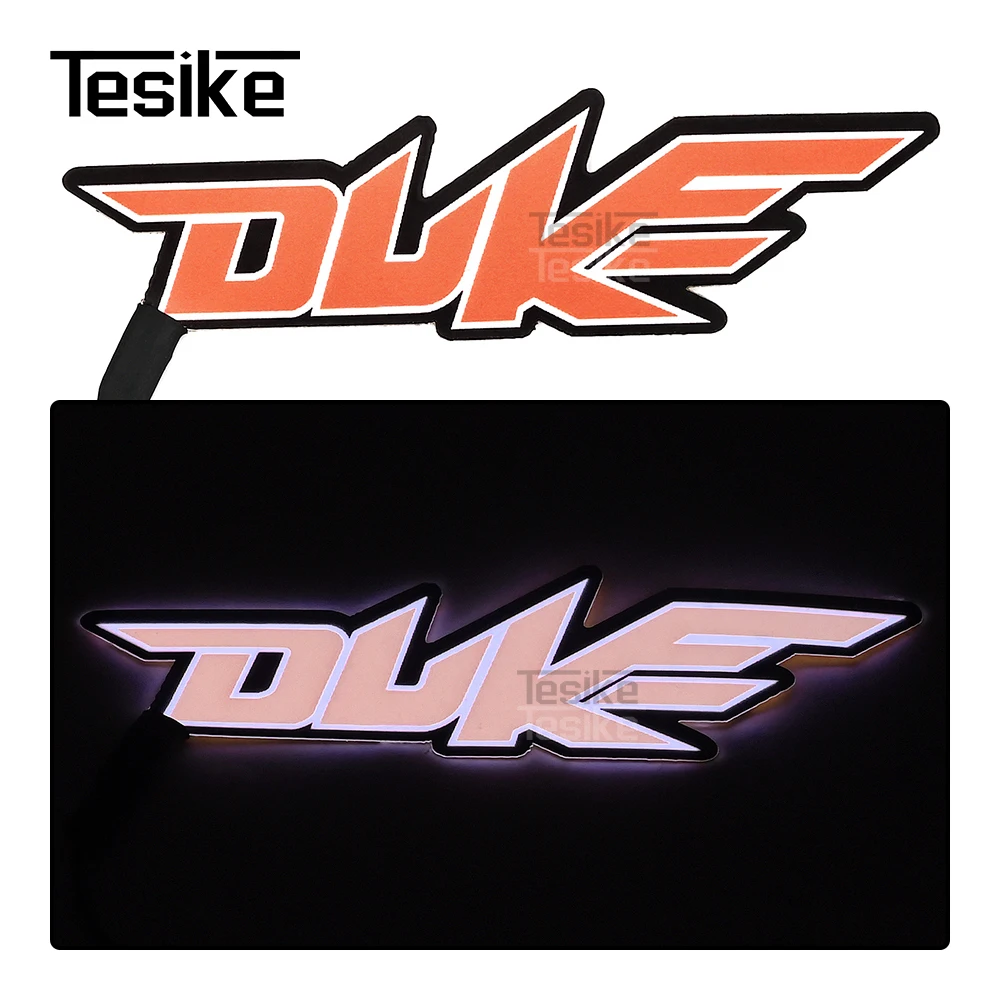 

Для KTM DUKE 125 1290 200 250 390 640 690 990 SUPER DUKE наклейки люминесцентные наклейки логотип Duke мотоцикл комплект светильников для холодной езды