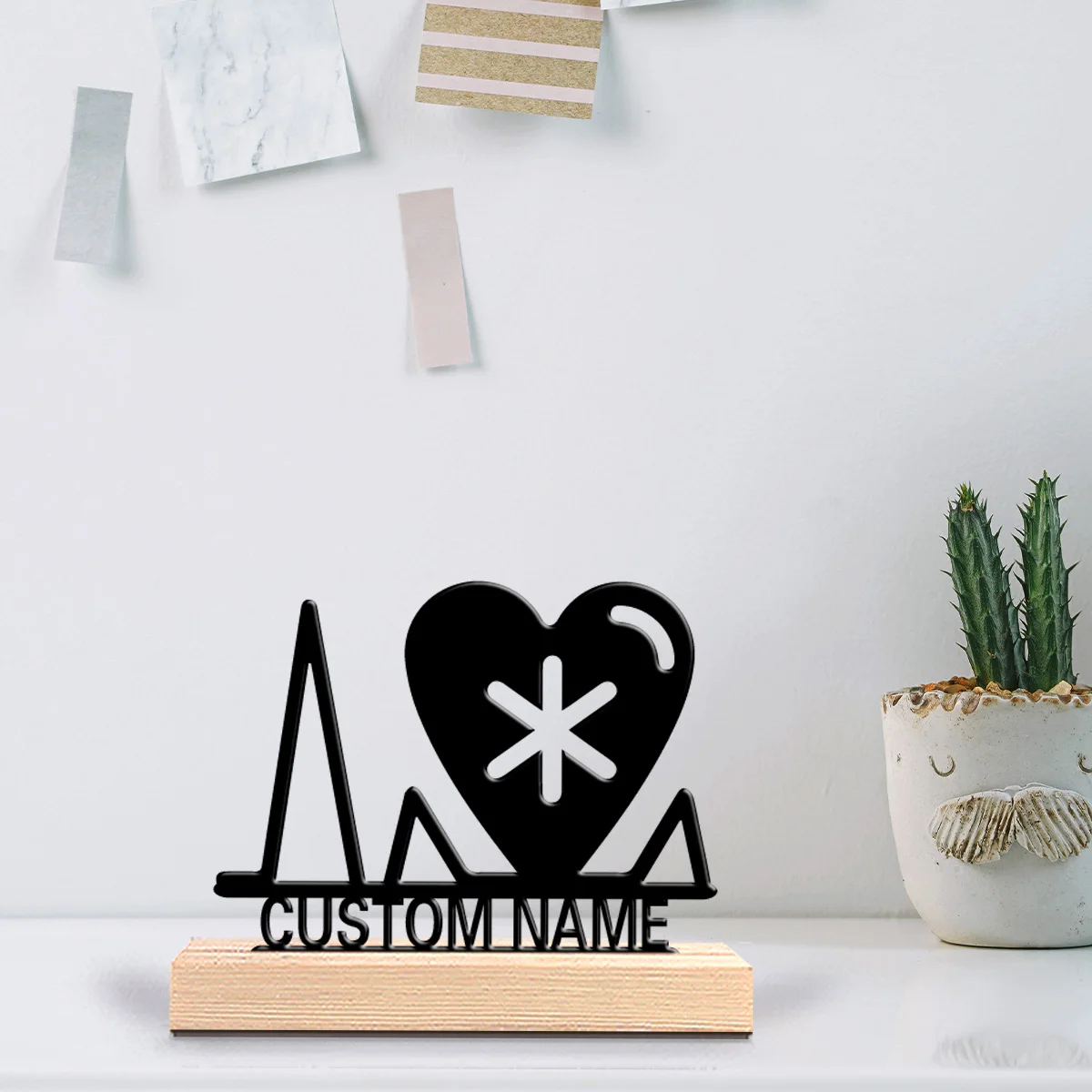 1pc New Design Personalized Custom EMS Metal Statues Suitable For Doctors Medical Staff Desktop Decorative Art Office Decoration