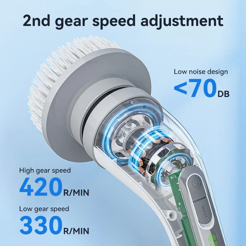 A10 New Arrivals Cordless Electric Kitchen Scrubber Rotating Cleaning Brush Handheld Autonomous Floor Spin Scrubber for Sale